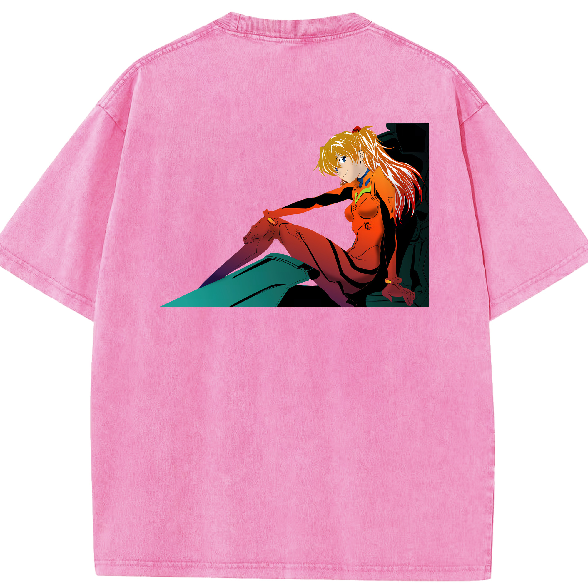 （画像用） EVA 新世紀エヴァンゲリオン 綿100% ヴィンテージ風 半袖Tシャツ（背面プリント）